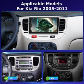 [4+64G] for Kia Rio 2005-2011 Upgrade Radio, NHOPEEW 9 inch IPS Touchscreen Android 15 Stereo - Wireless Carplay and Android Auto, Custom Homepage, 5G/WiFi, DSP/EQ, GPS, BT 5.0 + Backup Camera