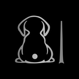 Dreothy Dog Decals, Waterproof Rear Wiper Decal Cartoon Funny Dog Moving Tail Stickers for Car Rear Windshield Wiper Decal Vinyl Stickers (Brushed Silver)
