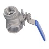 3 Way Ball Valve 1in 304 Stainless Steel Female T