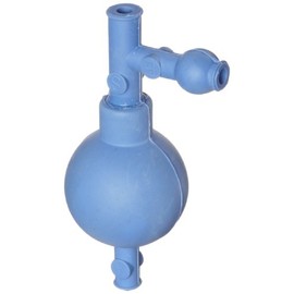 Heathrow Scientific HD20632C Pipette Filler, 54mm Length x 54mm Width x 130mm Height, Rubber, Blue