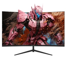 CRUA 32Inch Gaming Monitor, FHD(1920 * 1080P) VA Screen 144Hz/180Hz Curved Monitor, 1800R, 100% sRGB, Computer Monitor That Support AMD Freesync, HDMI, Displayport, Wall Mountable Installs-Black