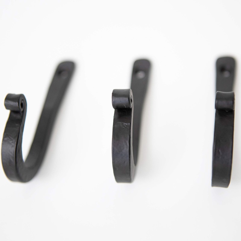Stur-De Decorative Wrought Iron Hooks for Wall - Heavy Duty