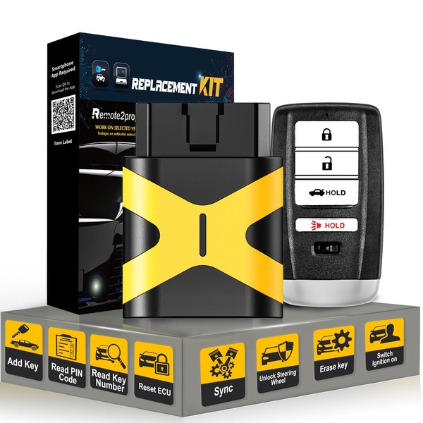 Remote2program Acura Self Programmable Car Key Smart Keyless Entry Remote