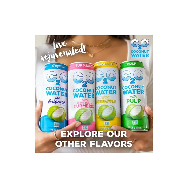 C2o Agua De Coco Con Jengibre, Lima Y Cúrcuma -