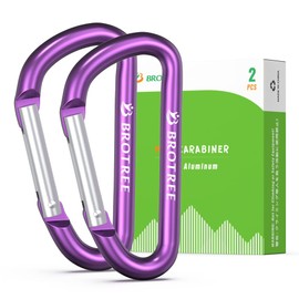 Brotree Small Carabiner Clips Mini Aluminum Carabiner - 6cm D-Ring