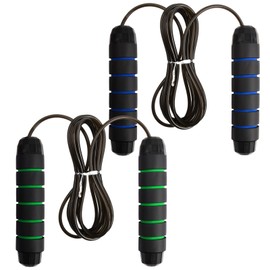 Dokpav 2Pcs Cuerda para Saltar, 3 Metros Comba para Saltar, Rodamientos de Bolas de Acero Ergonómico y Mango Antideslizante, Cuerdas de Salto Ajustables y Ajustable para Fitness, Box, Cardio, Gimnasio