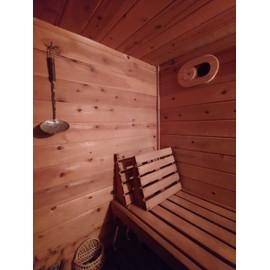 Sauna Vent kit, Sliding Cover Chute and External Hood, Cedar, jointly Developed with SaunaTimes.com