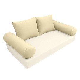 |SLIPCOVER ONLY|S1 Outdoor Bolster Backrest Pillow Covers Knife Edge Queen AD103