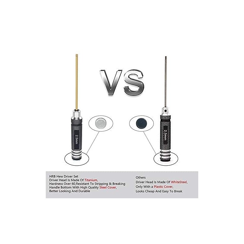 HRB 4pcs 1.5mm 2.0mm 2.5mm 3.0mm Hex Screw Driver Set