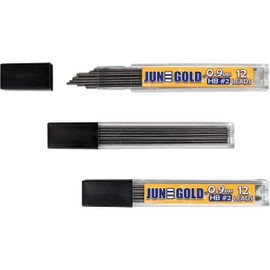 June Gold 864 Pieces, 0.9 mm HB #2 Lead Refills, 72 Dispensers, 12 Pieces Per Dispenser, Bold Thickness, Break Resistant Lead/Graphite