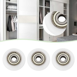 Create idea Pack of 10 Nylon and Carbon Steel Pulleys Ball Bearing Guide Roller for Furniture Fittings Accessories Sliding Doors Glass Sliding Doors (5 x 23 x 7 mm)