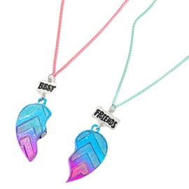EAVUYIS Pack of 2 BFF Necklaces Friendship Necklace Best Friends for Girls Birthday Gifts Pendant Chain Gifts