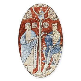 CafePress Pliny The Elder and The Emperor Tit Oval Car Bumper Sticker