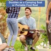 Portable Folding Camp Stool with Side Pocket, Lightweight Foldable Camping