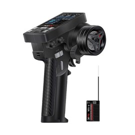 GLOBACT HOTRC CT-10B 2.4G 10CH Radio Transmitter & Receiver Metal Handwheel 10 Channel RC Controller for 1/8 1/10 1/18 1/24 RC Crawler Drift Truck Car Boat Tank TRX4 TRX4M SCX10 SCX24 Upgrades
