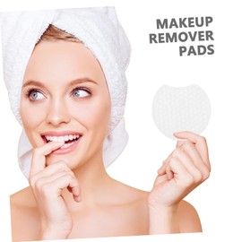 FOMIYES 900Pcs pearl pattern makeup remover cotton Disposable Cotton Face Pads makeup remover wipe lint free wipes cotton squares makeup remover pad non-woven fabric travel semicircle