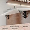 Starby Heavy Duty Wall Shelf Brackets ~ Metal Corbel Supports