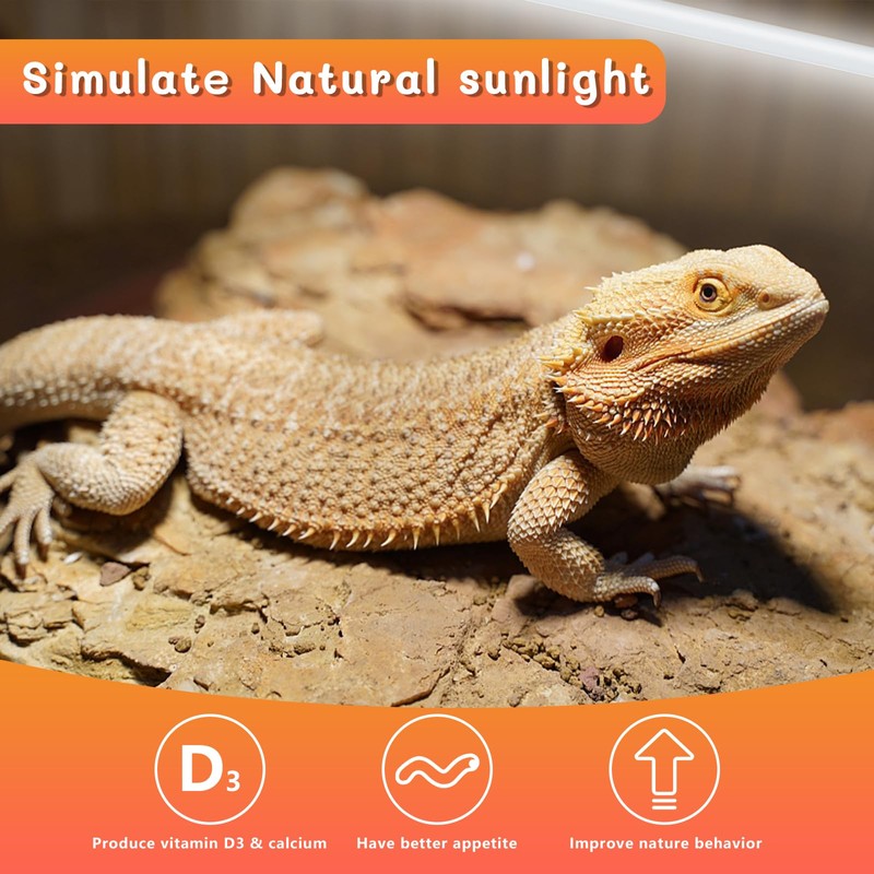 REPTI HOME T5 UVB Reptile Light 24W 10.0,UVA UVB Light