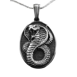 Cobra Medal Pendant, Gothic Snake Cobra Necklace For Men, Punk Snake Locket Necklace, Vintage Cobra Snake Jewellery, Retro Cobra Snake Animal Pendant Necklace For Boys, Stainless Steel