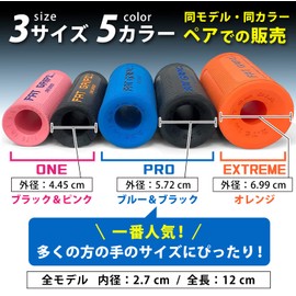 Fat Gripz Ultimate Arm Builder Fat Gripz Pro 2.2 inch Diameter Dumbbell Barbell EZ Bar Kettlebell Wearable Muscle Training Goods (Pro Black Edition)