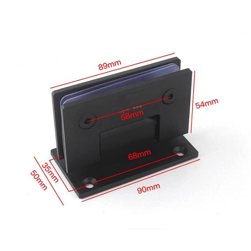 JU+ 90 Degree Glass Door Wall Hinges Shower Room Accessories