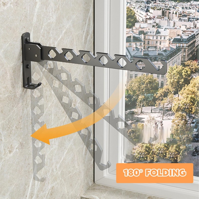 Vueinrg Wall Clothes Hook, Foldable Clothes Rack, Clothes Hook, 180°