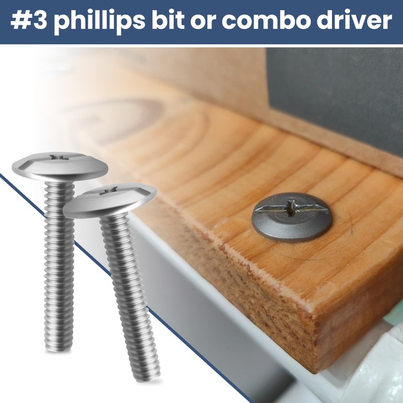 Combo Sidewalk Bolt, Hurricane Anchor for Metal, 25 Pack, 0.25”