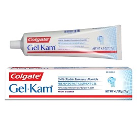 Colgate Gel-Kam Preventative Treatment Gel 0.4% Stannous Fluoride, 4.3 oz, Fruit & Berry