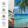 Allenjoy 72x72 inch Summer Seaside Shower Curtain Tropical Paradise Beach