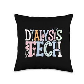 Dialysis Tech Week Funny Nephrology Nurse Dialysis Throw Pillow