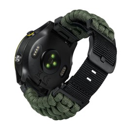 BINLUN Compatible with Garmin Watch Band 20mm 22mm 26mm, Heavy-Duty Braided 550 Paracord Nylon Sport Replacement Strap Design for Quickfit Fenix/Fit for Forerunner/for Instinct/for Quatix/for MARQ