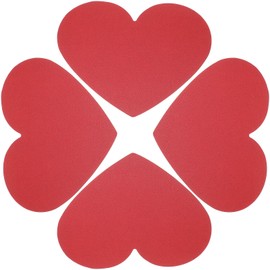 Operitacx Heart Shape Paper Cutouts: 40Pcs Red Heart Cardstock Cutout for Valentines Day Crafts Bulletin Board Wall Classroom Decoration Kids Love and Peace School Craft Projects