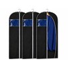 AKORD 3 Pack Breathable 47" Garment Bags for Suits, Dresses
