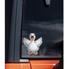 Cute Silly Goose Warrior Unique Vinyl Decal Waterproof Sticker For