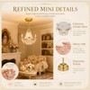 NUOBESTY 1Pc Dollhouse Chandelier Light, 1:12 Scale Miniature Ceiling Lamp