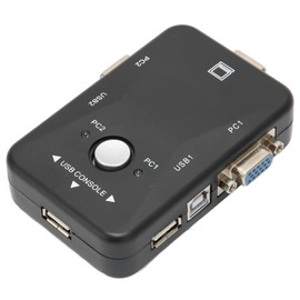 USB 2.0 KVM Switch 1920x1440 2 Port Dual Monitor KVM Switch for WIN95 98 98SE 2000 ME XP