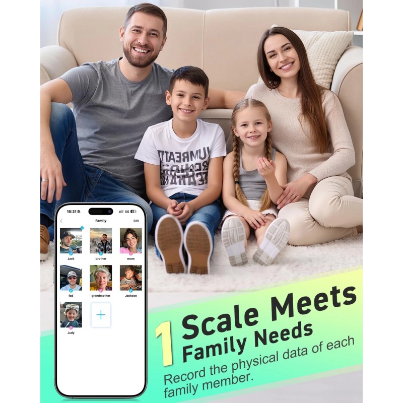 INSMART Smart Scale for Body Weight, Digital Bathroom Scale with