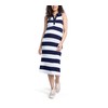 Motherhood Maternity Women's Sleeveless Polo Midi Pregnancy Bodycon Dress, Navy