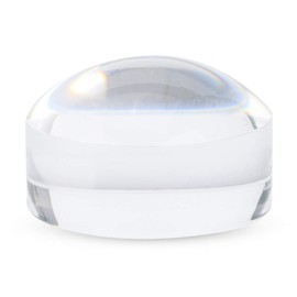 Lupa de Cúpula Acrílica de 2 Pulgadas, Lupa de Lectura de Pisapapeles 8X, Lente óptica de Media Bola con Bonita Caja Y Bolsa de Pulido (80mm)