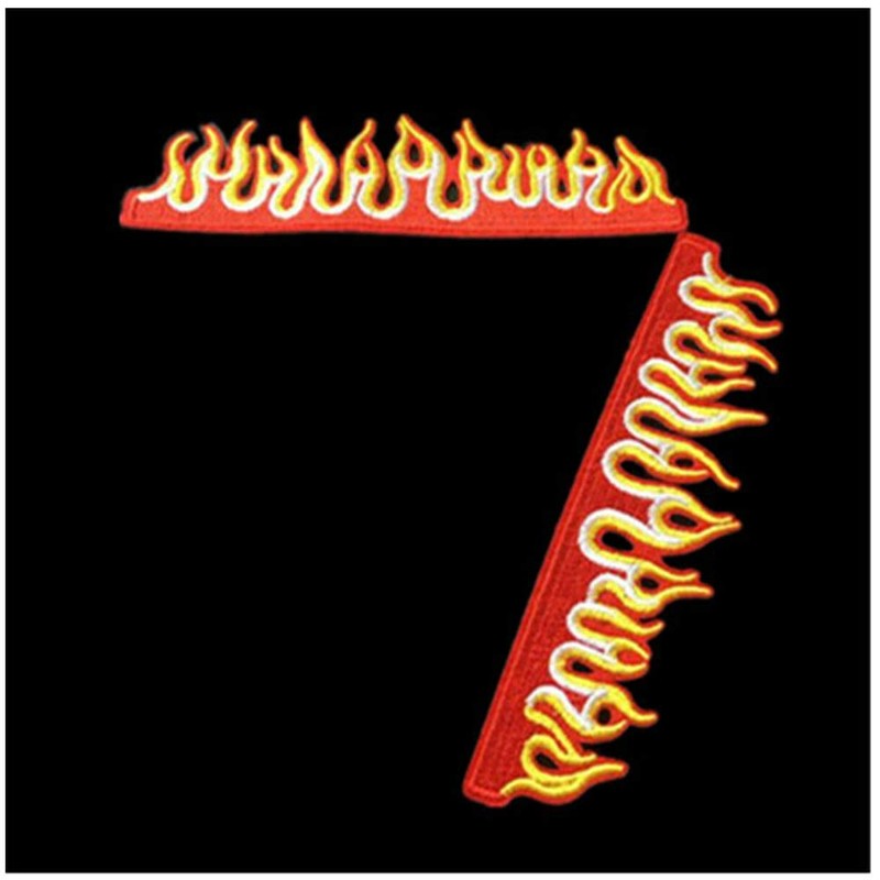 Wixine 5Pcs Embroidery Flames Fire Sew On Iron On Patch