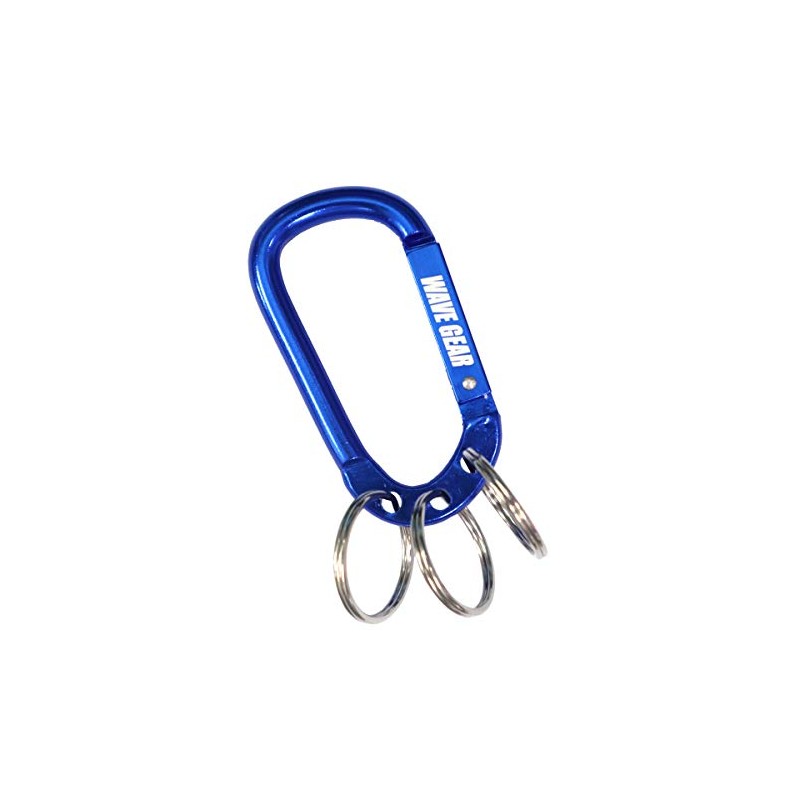 Three Ring Key Chain Carabiner KP-419 Convenient 3-Ring Wave Gear