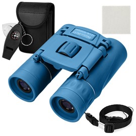 Ryaco Binoculars for Kids, 8X Fixed Focus High Resolution Kids Binoculars Outdoor Toys Gifts for 4 5 6 7 8 Years Old Boys Girls Kids Sports and Outside Play, Bird Watching, Birthday Presents, Blue