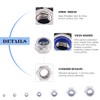 Glarks 175pcs Metric 304 Stainless Steel Nylon Lock Nut Assortment