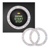 Kewucn 2 PCS Bling Crystal Double Rhinestone Car Engine Start