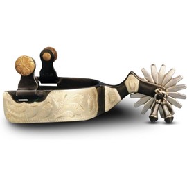 Colorado Saddlery Lady Cutter Engraved Spurs for Women - Stainless Steel Rowels & Jingle Bobs, Stylish Boot Spurs - Perfect for Trail Riding, Horse Tack, Outfitting - Comes in a Pair