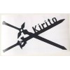 Kirito Kirigaya Sword SAO Sword Art Online Black Sticker Vinyl