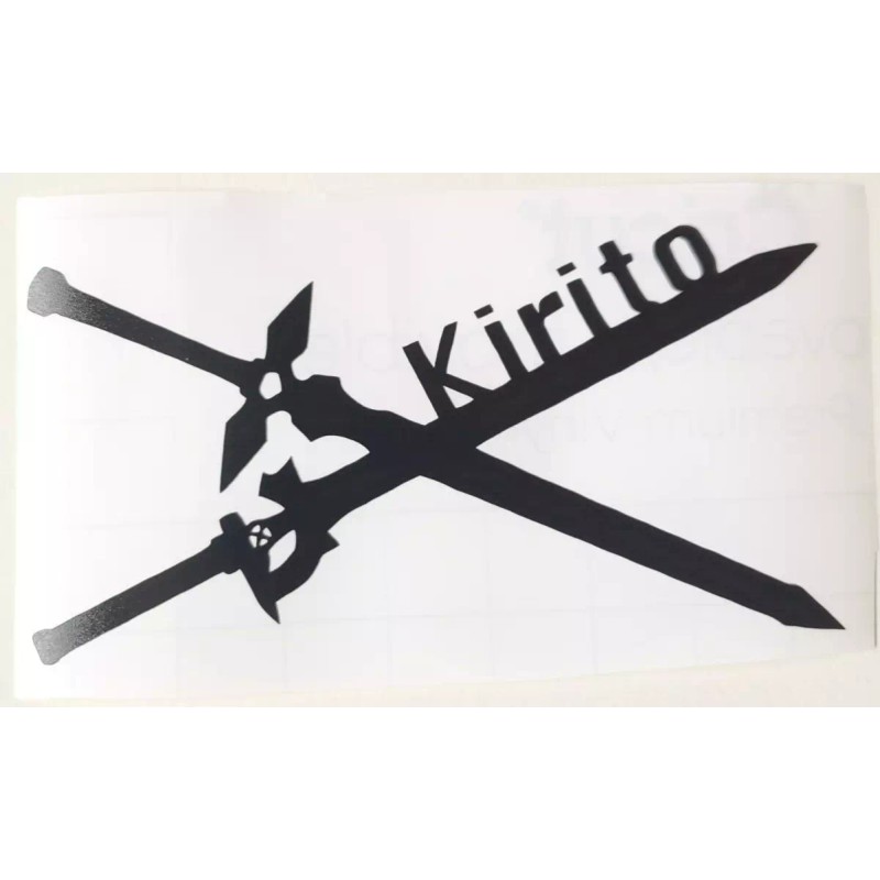 Kirito Kirigaya Sword SAO Sword Art Online Black Sticker Vinyl