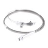 Keenso Th350 Kickdown Cable, Silver Stainless Steel Braided Kickdown Cable