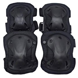 ZERONOWA Survival Game Protector Elbow Pads Knee Pads Bicycle Skateboard (Black)