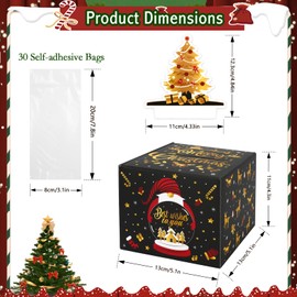 Konsait Christmas Money Holder for Cash Gift, DIY Christmas Tree Santa Christmas Money Box,Christmas Money Roll Gift Box Christmas Money Holder for Kids and Friends, Money Holders